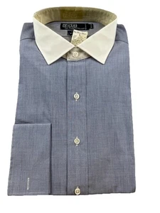 Polo by Ralph Lauren blau Estate französisches Bündchen Hemd Größe 16,5 34 neu mit Etikett - Bild 1 von 5