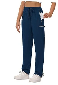 Women's Hiking Pants Lightweight Water Resistant Golf Cargo Large 27-navy Blue - Picture 1 of 8