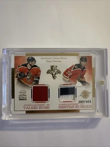 2003 Panini Crown Royale Bure/Huselius 289/403 Game Worn Patches - Picture 1 of 2