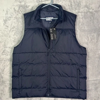 NWT New Lands’ End Navy Puffer Traceable Down 600 FP Size Large 42-44 - Image 1 of 4