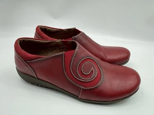 Spring Step L’Artiste Red Leather Shoes /Clog Eu 38 US 7.5 - Picture 1 of 8