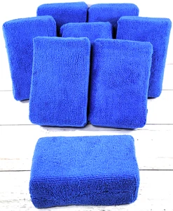 Car Wash Wax Applicator Sponge MICROFIBER Auto Wax Applicator 5 x 3 x 1.5" -8 PK - Picture 1 of 3