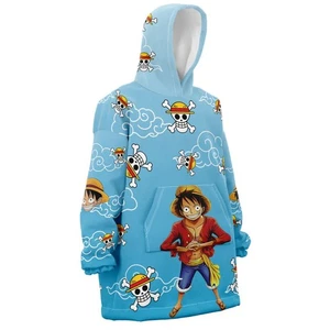 Luffy Pattern O0ne Pice Snug Oversized Blanket Hoodie - Picture 1 of 2