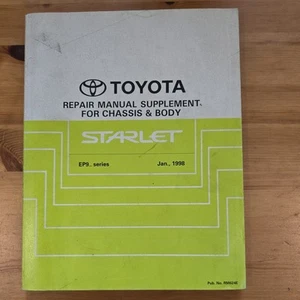 Toyota Starlet Repair Manual For Chassis and body EP90, 91 Series - Picture 1 of 3