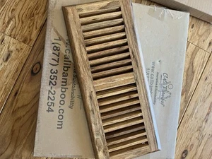 Fossilized Eucalyptus Wood Floor Vent Cover. 4”x12” Inside. Surface mount. - Picture 1 of 8