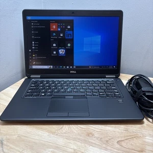DELL LATITUDE E7450 I5-5300U 2.30Ghz 8gb 256GB SSD WCam Wifi W10 Pro & Cord - Picture 1 of 9
