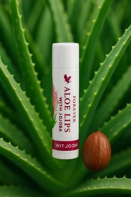 FOREVER ALOE Forever Living Aloe Lips with Jojoba – Soothing Aloe Vera Lip Balm – Brand New