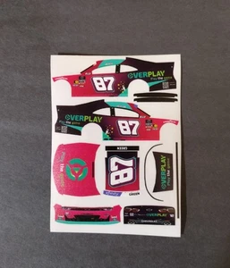 2025 Custom Austin Green #87 Overplay 1/64 Peel & Stick Decals - Picture 1 of 1