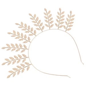 1 Pieza Boda Decoración del Cabello Fotografía Decoración del Cabello Hoja Banda Decoración (Dorado) - Imagen 1 de 12