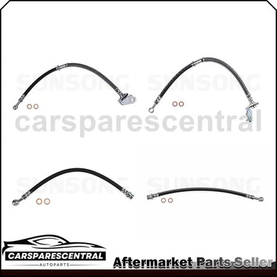 Juego de manguera de freno delantera trasera 4 piezas para Hyundai Tucson 2005 2006 2007 2008 2009 2,7 L Foto 1 de 4