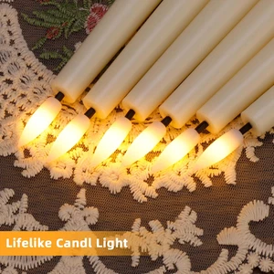 Flammenlose Spitzkerzen mit Fernbedienung, flackernde batteriebetriebene Kerzen, Ivo... - Bild 1 von 8