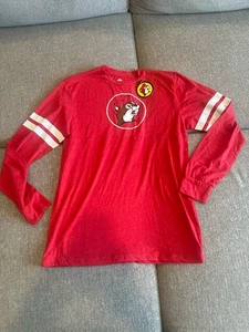 Buc-ees Red Long Sleeve T Shirt NWT Mens Small Bucees Long Sleeve  - Picture 1 of 11