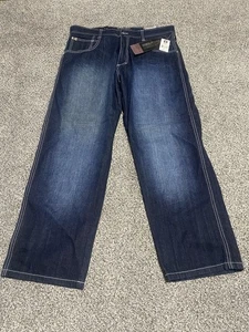 Southpole Jeans Blu Gamba Larga Baggy Denim Y2K Grunge 4180 Uomo 38x30 - NUOVO - - Foto 1 di 13