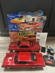 Lot of 2 RadioShack 64 67 Chevy Impala Red Lowrider Remote Control RC READ - Picture 1 of 24