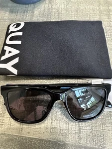 QUAY Women Wired Oversize 54 18-148/Black frame/Black Polarized Sunglasses NEW - Picture 1 of 4