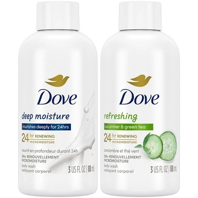 Dove Body Wash Travel Essentials Variedad Paquete de 2 - Pepino Refrescante y...  Foto 1 de 4