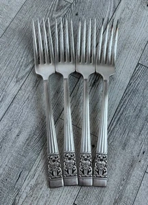 Oneida Community CORONATION Silverplate  Set of 4 Dinner Forks 1936 Silverware - Picture 1 of 8