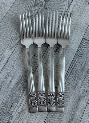 Oneida Community CORONATION Silverplate  Set of 4 Dinner Forks 1936 Silverware - Image 1 of 4
