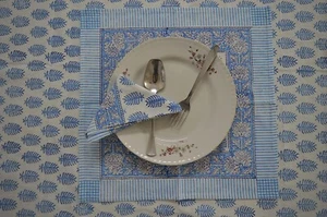 Dining Table Cloth Classic Table Cloths Luxury Table Cover Block print - Picture 1 of 5