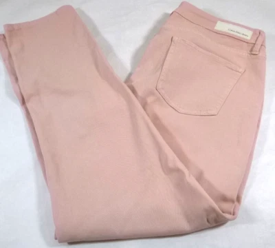 Calvin Klein Mujer Rosa Jeans! Cintura elástica recortada ajustada talla 8 (31x27) Foto 1 de 4