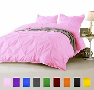Pinch Pleated Comforter Set + Duvet Cover Cal King Size 1000 TC Egyptian Cotton