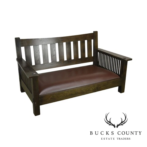 Mission Style Solid Oak Settee or Sofa Cover