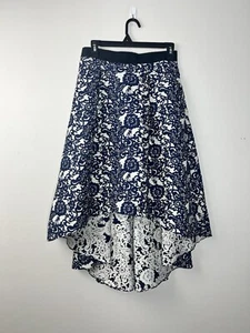 Sachin & Babi Vespertine High Low Skirt Womens 6 Blue Floral A Line Midi Full - Picture 1 of 13