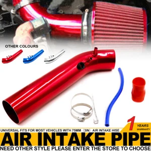 Autos 3" 76mm Air Intake Pipe Kit Cold Air Intake Aluminum Pipe Air filter Pipe - Picture 1 of 8