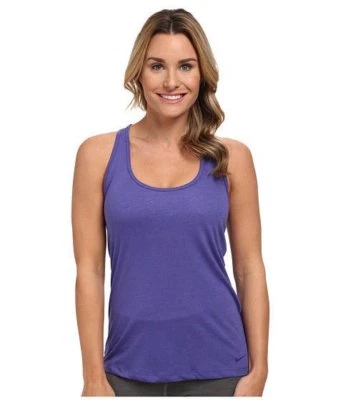 Nike - Camiseta sin mangas de entrenamiento púrpura con espalda deportiva para mujer Nike - Talla: mediana Foto 1 de 2