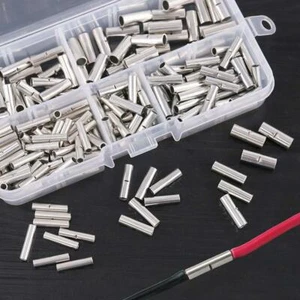200PCS Bare Copper Wire Splice Butt 22-10 AWG Connectors Ferrule Crimp Terminals - Picture 1 of 12