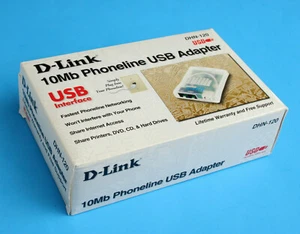 D-Link DHN-120 External 10Mb Phoneline Adapter USB Interface Networking - Picture 1 of 2