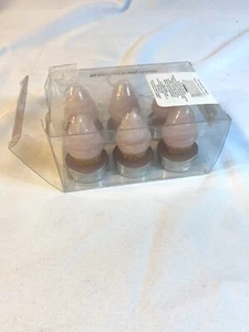 6 count cupcake candles pink & brown tea light mini small - Picture 1 of 4