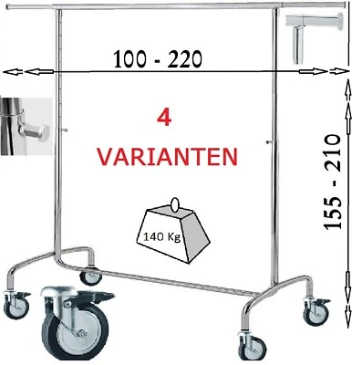 KLEIDERSTÄNDER COMPANY Kleiderständer Kleiderwagen Garderobe Kleiderstange Garderobenständer Metall NEU