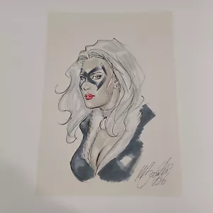 Original Comic Art TAVOLA ORIGINALE MARCO SANTUCCI - Convention Sketch Black Cat - Bild 1 von 1