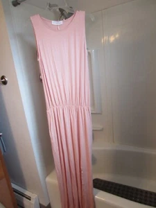 NWT women's sleeveless Maxi dress Shop Wanna B Size M blush color SEXY - Picture 1 of 16