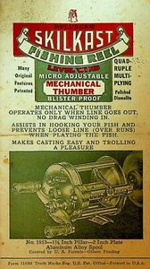 Skilkast Fishing Reel Brochure 1950s Akron Ohio - Picture 1 of 3