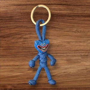 Cabincord Huggy Wuggy (Blue) Paracord Keychain - HAND MADE IN UK - Picture 1 of 2