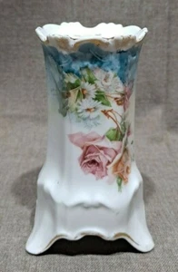 R.S. Prussia Floral Decorated 4 1/2" Footed Hat Pin Holder - Picture 1 of 6