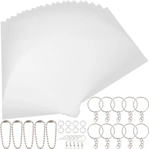Shrinking Membrane Key Ring Keychain Making Kit for Kids Heat Transfer - Picture 1 of 12