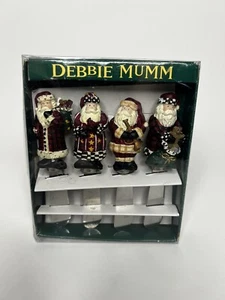 Juego de 4 esparcidores de queso mantequilla Debbie Mumm Navidad Santa - Imagen 1 de 2