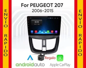 Radio Pantalla Android 12 GPS USB CARPLAY BT para Peugeot 207 - Imagen 1 de 9