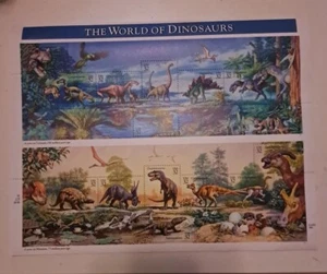 SCOTT 3136 THE WORLD OF DINOSAURS 32ct 15 STAMP SHEET - Picture 1 of 2