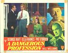A Dangerous Profession 1949 Rko 11X14" Crime Lobby Card George Raft Ella Raines