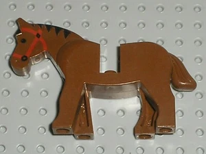 Cheval LEGO Minifig Oldbrown HORSE 4493c04 / 6076 6090 6079 6762 6082 6078 6769 - Imagen 1 de 1