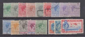 BAHAMAS 100-113 Geo VI set complete used 1938-46 - Picture 1 of 1