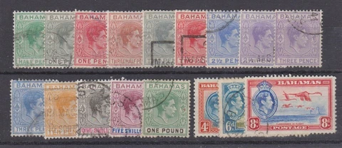 BAHAMAS  110-113 Geo VI set complete used 1938-46 Cover