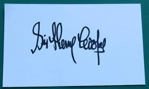 Sir Henry Cooper signierte Karteikarte Boxlegende Echtheitszertifikat Muhammad Ali - Bild 1 von 1
