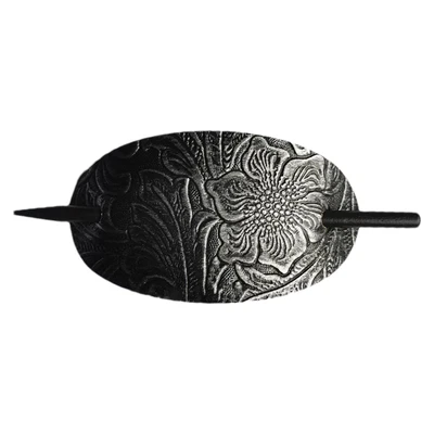 Pasador de pelo de cuero con palo estilo chino soporte cola de caballo Foto 1 de 4