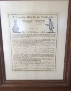 Antique Print: A Surprising Cure for the Tooth-Ache; 1757 Hilarious gift Framed - Picture 1 of 6