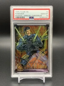 1995 Flair Marvel Annual Chromium Punisher 9 PSA Gem Mint 10 - Picture 1 of 2